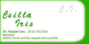 csilla iris business card